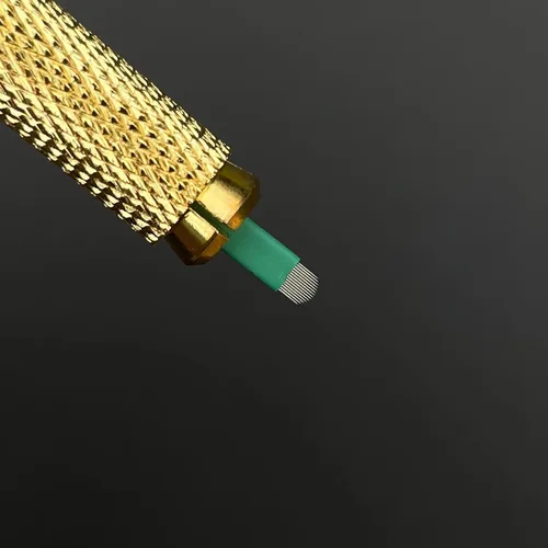 Miniatura 5 de 14U 30 agujas de microblading nano 0.006 in más delgada del mercado, aguja manual de maquillaje permanente para tatuaje de cejas con fecha