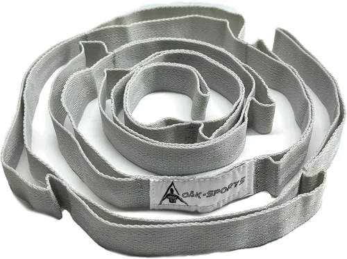 Miniatura 8 de Correa de estiramiento con bucles para yoga, correa de estiramiento para terapia física, correa de ejercicio no elástica para pilates, danza y Negro
