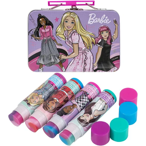 Miniatura 4 de Barbie – Townley Girl - Bálsamo labial a base de plantas de 4 paquetes con estuche de hojalata, juego de cosméticos de maquillaje para niños