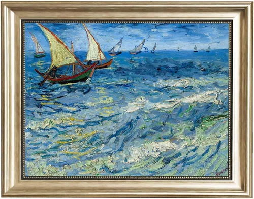 Miniatura 27 de ELITEAART- La noche estrellada por Vincent Van Gogh, pintura al óleo, reproducción de pintura al óleo, impresión en lienzo giclée, tamaño marcado