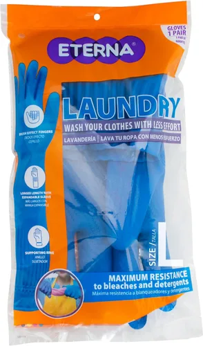 Miniatura 9 de ETERNA Guantes extra largos, guantes para limpieza de lavandería, cocina y hogar, efecto cepillo en los dedos, longitud más larga con funda