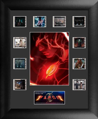Trend Setters DC Comics - The Flash - Flash - FilmCells - Presentación de mini montaje de FilmCells de 11 x 13 pulgadas - Diez (10) clips de Mini