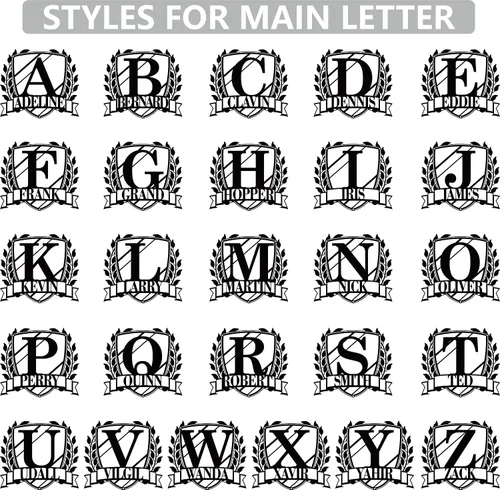 Miniatura 9 de Metal Custom Name Sign Personalized - Customized Last Name Signs Wall Decor Surname Sign - Personalized Wedding Gifts Metal Family Name Sign Outdoor
