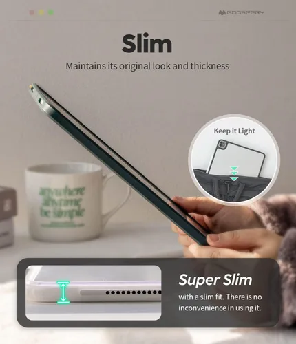 Miniatura 5 de Goospery Air Shield - Funda para iPad Pro de 6ª/5ª/4ª generación de 12.9 pulgadas, funda delgada ligera diaria con labios de policarbonato duradero