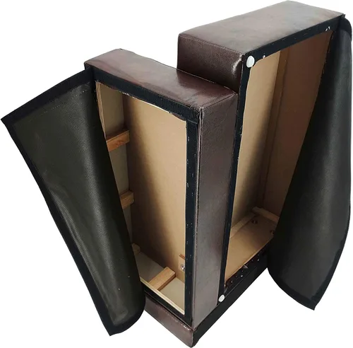 Miniatura 4 de FixtureDisplays Sofá cama para perros de cuero sintético marrón, sillón reclinable de 30 x 20 x 13 - 27 x 16 pulgadas, ideal para perros más