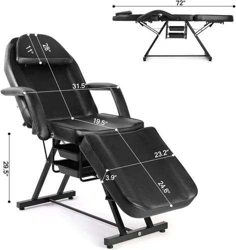 Miniatura 3 de Artist hand Silla para tatuajes faciales, cama de masaje, silla para pestañas para extensiones de pestañas, mesa de tatuajes, silla de salón