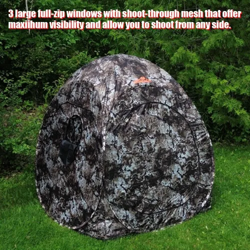 Miniatura 5 de THUNDERBAY Run & Gun Series 1-3 Pereson Pop-Up Ground Blind, Hunting Bilnd for Deer, Turkey Duck Hunting, Bow Hunting