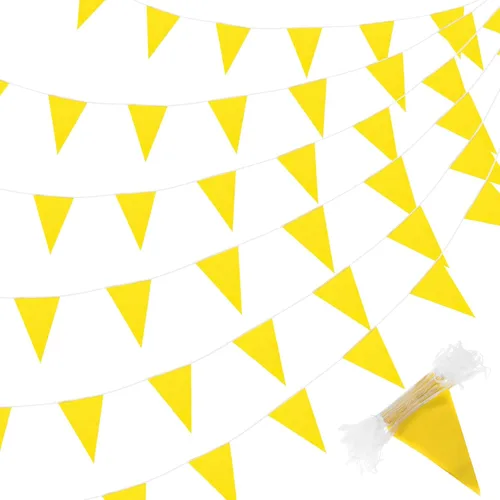 Miniatura 8 de Preboun Banderines de 400 pies sólidos, 240 unidades, guirnalda triangular para colgar, guirnalda a granel para gran apertura, carnaval, fiesta