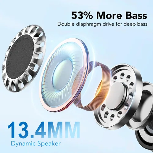 Miniatura 3 de QXQ 2025 Nuevos Auriculares Inalámbricos, Bluetooth 5.4, Auriculares HiFi Estéreo con 4 Mic ENC, 40H Mini Auriculares Intraaurales con Cancelación