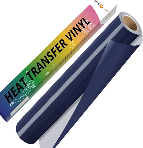 Miniatura 20 de HTVRONT Vinilo HTV de transferencia de calor blanco - 30,5 cm x 36,6 metros de vinilo blanco para planchar para camisetas, rollo de vinilo HTV