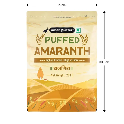 Miniatura 6 de Urban Platter Amaranto hinchado (Rajgira) 7.05 onzas (7.05 oz) Grano de superalimento sin gluten Alto en proteínas y fibra Bocadillo ligero