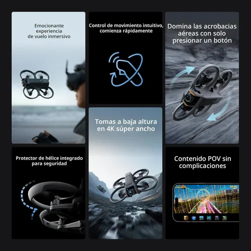 Miniatura 2 de DJI Avata 2 Fly Smart Combo (Batería única), dron FPV con cámara 4K, experiencia inmersiva, acrobacia con un solo toque, protector de hélice