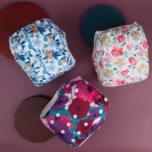 Miniatura 139 de Alva, Pañales de bebé para nadar, paquete de 2 unidades, talle único, reutilizable, lavable y ajustable de 0 a 36 meses. Tamaño de 10 a 40 lbs