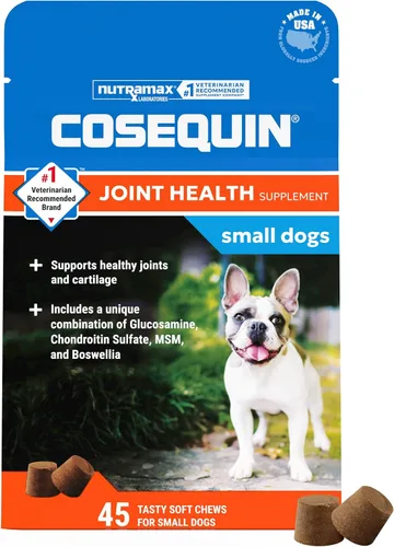 Nutramax Laboratories Cosequin Plus MSM & Boswellia - Masticables suaves de tamaño mini