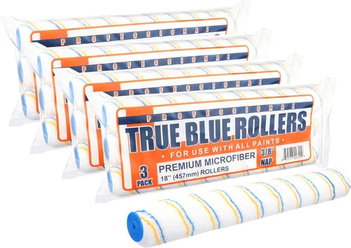Miniatura 9 de Fundas para rodillos de pintura profesionales True Blue de 18 pulgadas, 18 pulgadas, mejores para todos los tipos de superficies de pintura, paquete