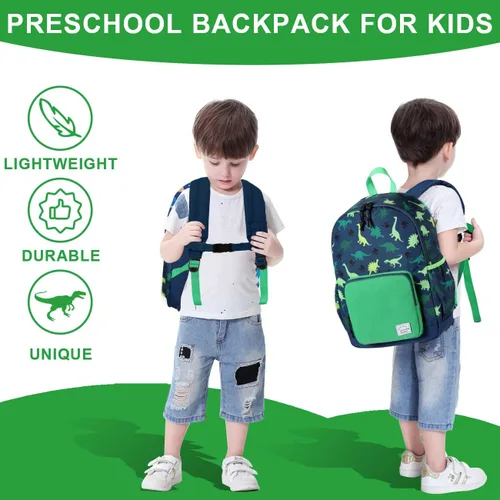 Miniatura 6 de VASCHY - Mochila preescolar para niños y niñas liviana resistente al agua con correa en el pecho