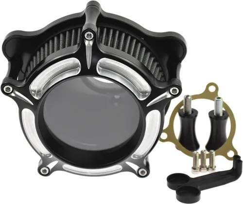 Miniatura 10 de Filtro de aire CNC para motocicleta Filtro de aire Limpiador de sistema de admisión (D-Para M8 Touring 17-23, Softail 18-24)