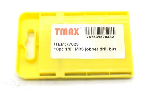 Miniatura 3 de TMAX Juego de 10 brocas Jobber de cobalto de 1/8 pulgadas, M35 de acero de alta velocidad de longitud para metal endurecido, acero inoxidable