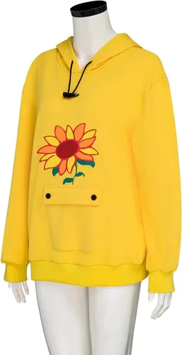 Miniatura 5 de LOADREAM Ai Ohto Hoodies Girls Women Wonder Egg Priority Japanese Cute Anime Pullover Hooded Sunflowers Yellow Tops