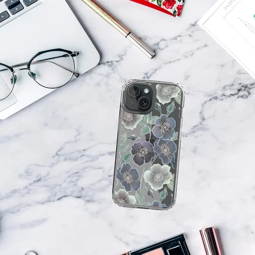 Miniatura 8 de RANZ Funda para iPhone 15, serie antiarañazos, a prueba de golpes, transparente de policarbonato duro + funda protectora de TPU para iPhone 15