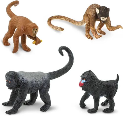 Miniatura 5 de Safari Ltd. TOOB - 12 figuras: Babuino, orangután, tamarín, lémur, gorila, mandril, chimpancé, ardilla, araña y monos lanudos, figuras de juguete