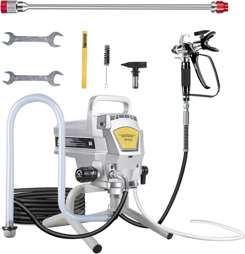 DOTOOL - Pulverizador de pintura sin aire, pistola de pulverización de alta eficiencia de 3300 PSI, sin dilución, con barra de extensión y otros