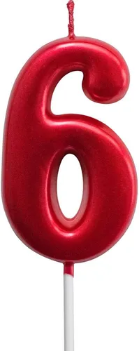 Miniatura 13 de Velas de Cumpleaños Rojas 3 Velas 3er Tres Años Pastel Número Romano Enfriador Número Vela No 30 31 32 33 34 35 36 37 38 39
