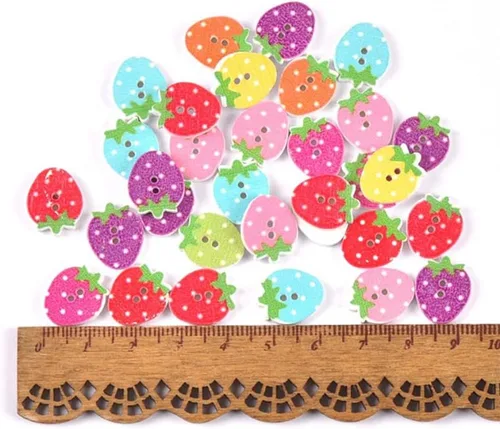 Miniatura 3 de AKOAK 50 botones de madera de 2 agujeros, botones de gato, para álbumes de recortes a mano, costura, decoración de disfraces, manualidades