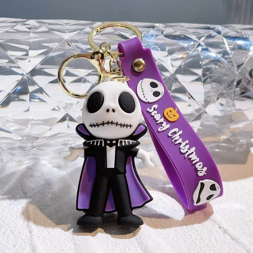 Miniatura 5 de 5 llaveros inspirados en Nightmare Before para regalo de Navidad, regalo de cumpleaños, suministros de fiesta para niños, mochila y bolso para niños