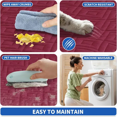 Miniatura 5 de Manta impermeable 2026 para perros (30 x 70 pulgadas), cómoda alfombrilla de sofá para mascotas con respaldo antideslizante, almohadilla ligera