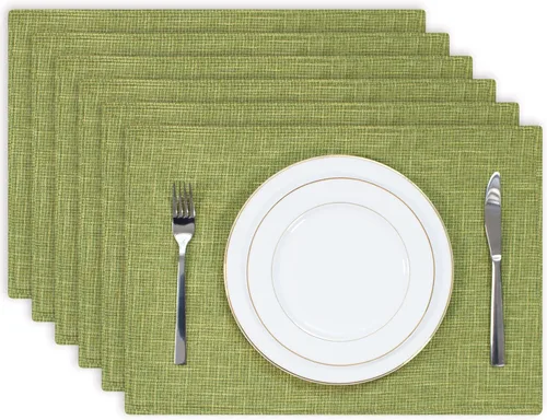 Miniatura 37 de Kevin Textile - Juego de 4 manteles individuales resistentes al calor, lavables, para fiestas, bufé, cenas, 13 x 19 pulgadas, color negro