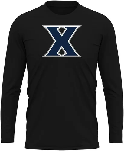 Miniatura 61 de Camisa deportiva de manga larga oficial de la NCAA Collegiate para hombre, colección negra con logotipo primario