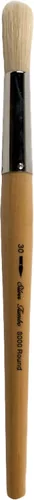 Silver Brush Limited 800030 Pincel redondo Jumbo plateado, murales grandes, pintores de caballete y muebles, tamaño 30, mango de longitud media