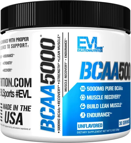 Miniatura 5 de Evlution EVL BCAAs - Polvo de aminoácidos BCAA en polvo, bebida de recuperación después del entrenamiento y energía sin estimulación para antes