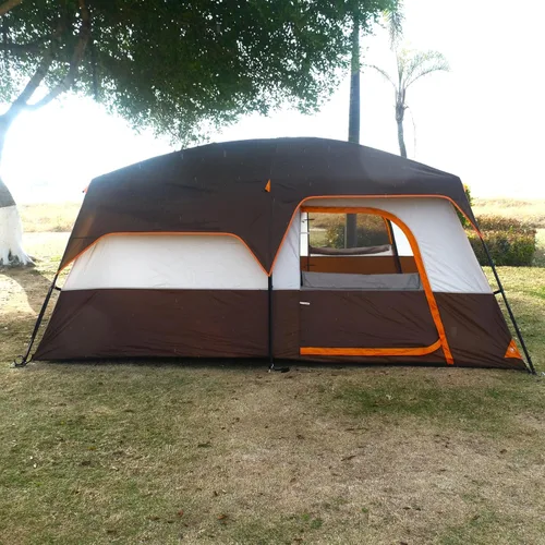 Miniatura 3 de KTT Extra Large Tent 12-14 Person,Family Cabin Tents,2 Rooms,Straight Wall,2 Doors 4 Windows with Mesh,Waterproof,Double Layer,Big Tent for