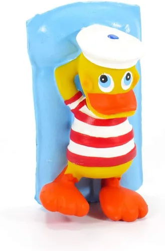 Lanco Juguete de baño de pato de goma para flotador de piscina | Todo natural, orgánico, respetuoso con el medio ambiente, chirriante | Importado de