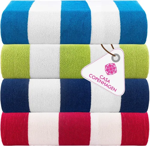 Miniatura 71 de CASA COPENHAGEN Juego de 6 toallas de palomitas de maíz, color azul polvoriento, 21.16 oz/m², 2 toallas de baño, 2 toallas de mano y 2 toallas