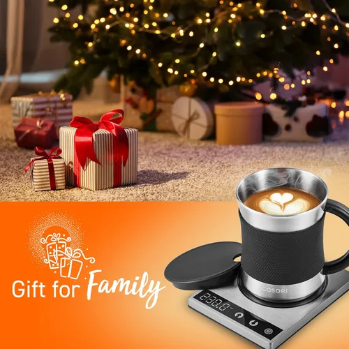 Miniatura 8 de COSORI Calentador de Taza de Café y Juego de Tazas para Escritorio, Calentador de Tazas, Regalos para Oficina y Navidad, Control de Temperatura