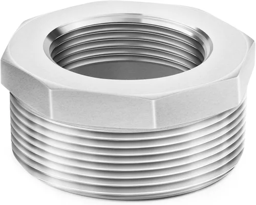 Miniatura 11 de ChillWaves Montaje de tubería de acero inoxidable 304, buje hexagonal reductor 1/2 pulgada NPT macho x adaptador de rosca hembra NPT de 1/4 pulgadas