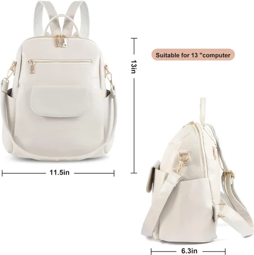 Miniatura 15 de Mochila de moda para mujer, impermeable, bolsa de viaje, bolsa de hombro convertible para mujer