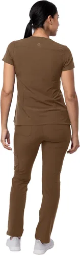 Miniatura 2 de Adar Addition Go-Higher - Juego de uniforme quirúrgico para mujer, camiseta con muescas y cuello en V, pantalones cargo quirúrgicos y ajustados