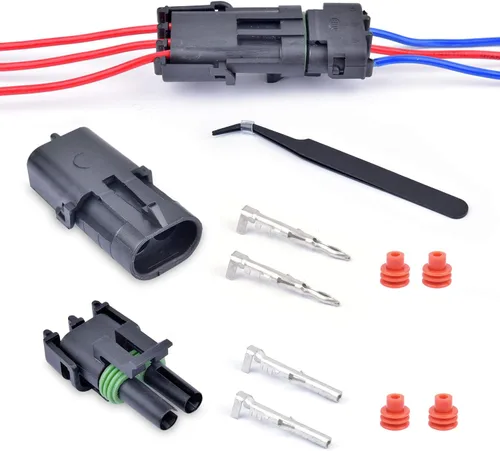 Miniatura 4 de VIGRUE Juego de 20 conectores de 1/2/3/4/6 pines, kit de conectores impermeables para cables eléctricos automotrices