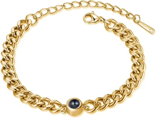 Miniatura 8 de Nameinhea Pulsera con imagen en el interior, pulsera personalizada de proyección de fotos, pulsera conmemorativa personalizada para mujeres, novia