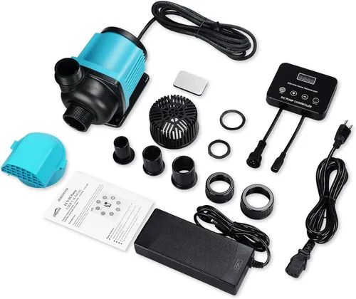 Miniatura 6 de Bomba de retorno para acuario de 3450GPH con controlador de pantalla LCD, bomba de acuario DC 24V 95W para acuario de agua salada y agua dulce