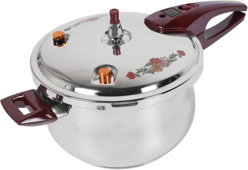 Olla a presión de acero inoxidable mejorada 2024, mini ollas a presión de 80 KPA para estufas de inducción, gas y eléctricas, con mango ergonómico y