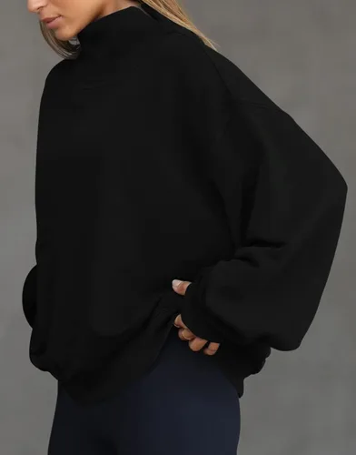 Miniatura 4 de Doshoop Women's Oversized Turtleneck Sweatshirt Long Sleeve Hoodies Casual Pullover Tops