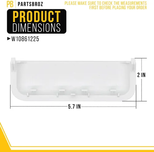 Miniatura 3 de PartsBroz Manija de puerta de secadora W10861225 W10714516 para Whirlpool NED4655EW1 MEDC215EW1 WED4815EW1 WED5000DW2 MEDC465HW0 MEDX655DW1