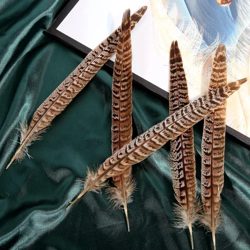 Miniatura 8 de THARAHT 24 plumas de faisán femenino, plumas naturales de 6 a 8 pulgadas, 5.9-7.9 in para manualidades, hogar, boda, fiesta, actuación, decoración