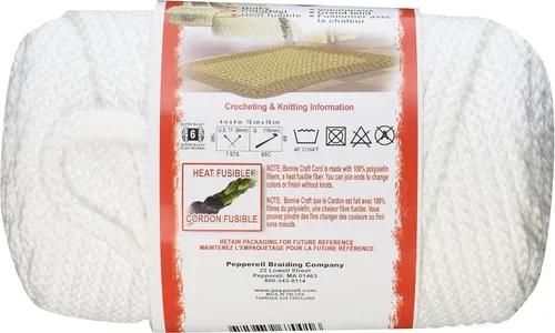 Miniatura 2 de Cordón Pepperell de 0.23 pulgadas de madera Bonnie Macramé, 100 yardas, Tela, Blanco, Paquete de 10