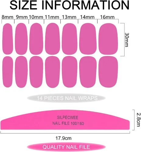 Miniatura 5 de 224 unidades de envolturas de uñas de color oscuro para mujer, tiras de esmalte de uñas autoadhesivas, tiras de uñas de gel, calcomanías de manicura
